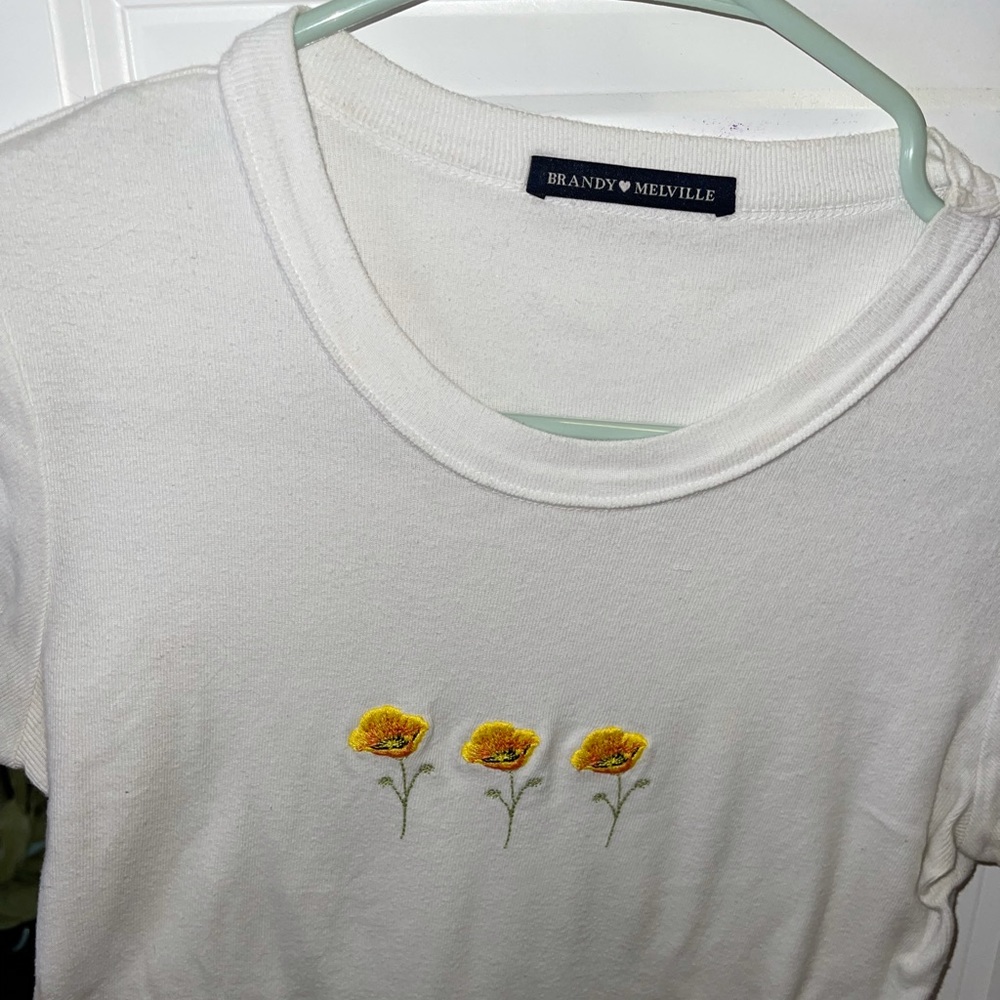 Yellow Flower Brandy Melville Shirt